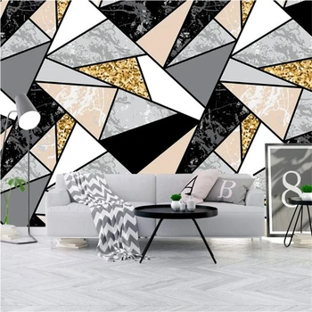 wellyu sienos dokumentų namų dekoro Užsakymą tapetai Šiuolaikinės minimalistinė geometrinių trikampis TV, sofa fono sienos behang tapety