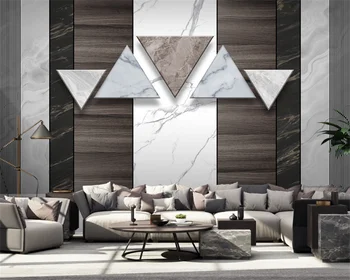 wellyu Džiazo balta geometrinis marmuro 3d trimatis šviesos prabanga akmens grūdų, medienos, grūdų mišinys, fono sienos freskos