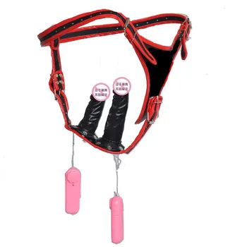 Dvigubas Dildo Strap on Vibratorius Suaugusiųjų Sekso Žaislai Moterims Masturbacija Panaudoti Strapon Vibratorių Lesbiečių Poros Sekso Produktas