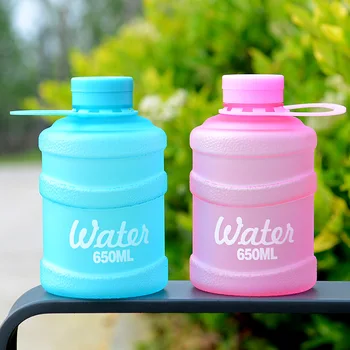 Naujas Atvyksta Dideli Sporto Vandens Butelis Nešiojamų Neperleidžiama Plastiko Butelį, Tinkamumo Geriamojo Vandens Butelis 650ML
